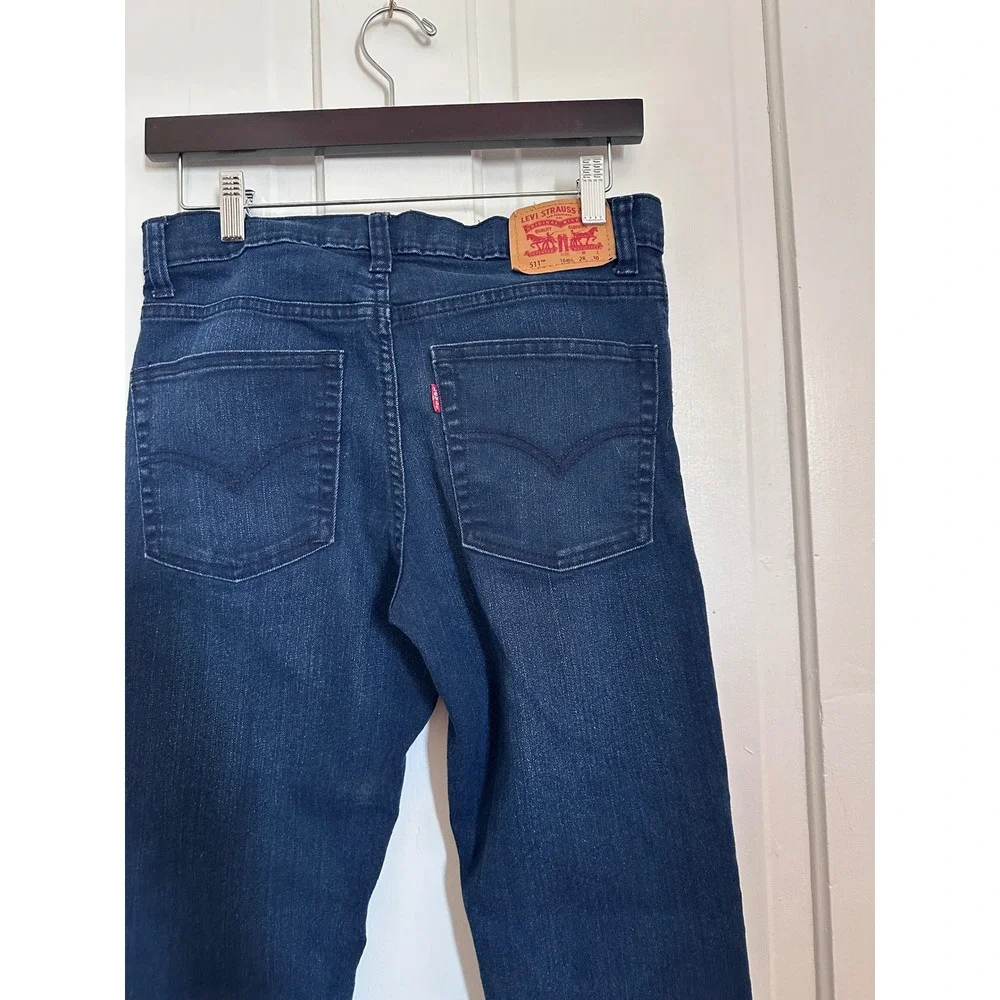 Levis 511 Slim Dark Wash Indigo Denim Jeans Mens 28x30